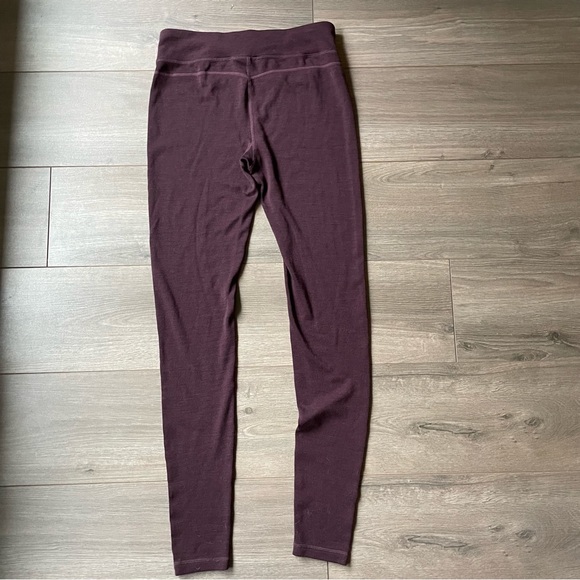 Smartwool Women's Thermal Merino Base Layer Bottom In Black Cherry Heather - Picture 8 of 11